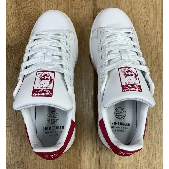 adidas Stan Smith Cloud White Bold Pink Low Top Sneaker Shoes FX7522 (GS) Size 6 - Picture 8 of 12